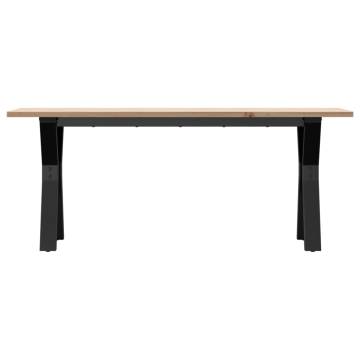 Coffee Table Y-Frame 110x40x45 cm Solid Wood Pine and Cast Iron