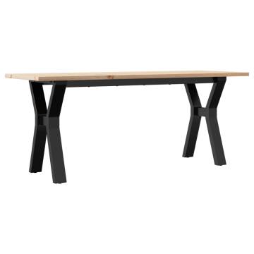 Coffee Table Y-Frame 110x40x45 cm Solid Wood Pine and Cast Iron