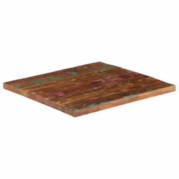 Table Top 80x80x3.8 cm Square Solid Wood Reclaimed