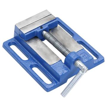 Drill Press Vise Blue 76 mm Cast Iron