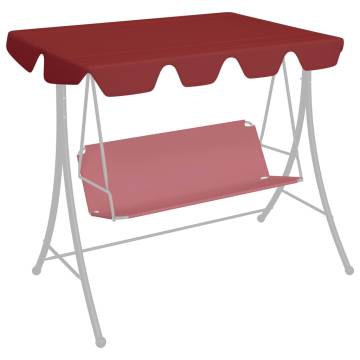 Replacement Canopy for Garden Swing Wine Red 150/130x105/70 cm