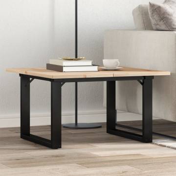 Coffee Table O-Frame 70x70x40 cm Solid Wood Pine and Cast Iron