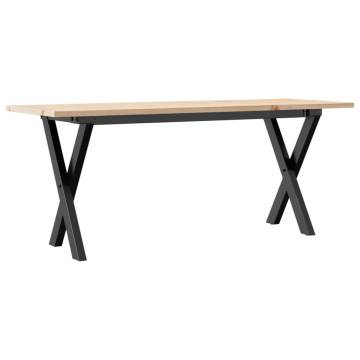 Coffee Table X-Frame 110x40x45 cm Solid Wood Pine and Cast Iron