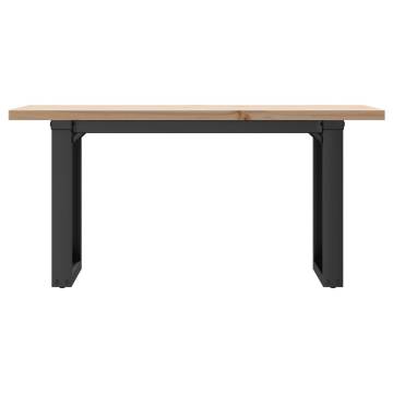 Coffee Table O-Frame 100x50x45.5 cm Solid Wood Pine and Cast Iron