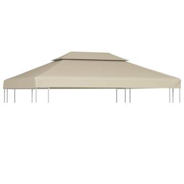 Gazebo Cover Canopy Replacement 310 g / m² Beige 3 x 4 m