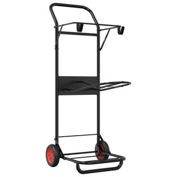 Saddle Trolley Foldable Black Steel