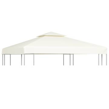 Gazebo Cover Canopy Replacement 310 g / m² Cream White 3 x 3 m