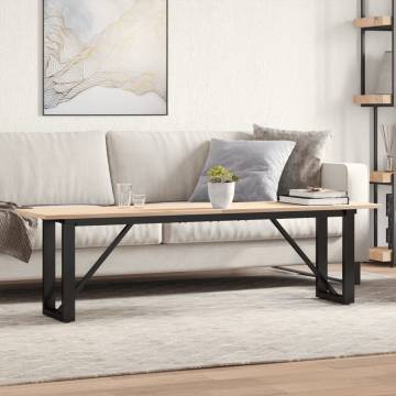 Coffee Table O-Frame 160x40x45 cm Solid Wood Pine and Cast Iron