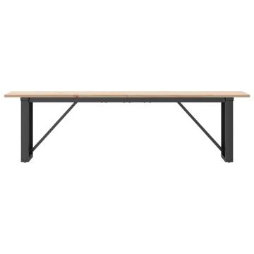 Coffee Table O-Frame 160x40x45 cm Solid Wood Pine and Cast Iron