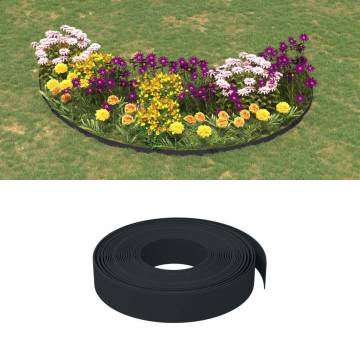 Garden Edgings 5 pcs Black 10 m 10 cm Polyethylene