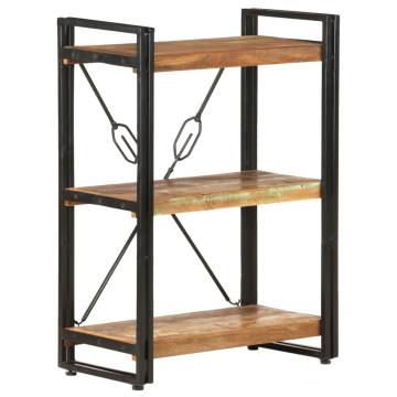 3-Tier Bookcase 60x30x80 cm Solid Reclaimed Wood