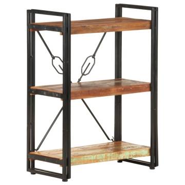 3-Tier Bookcase 60x30x80 cm Solid Reclaimed Wood