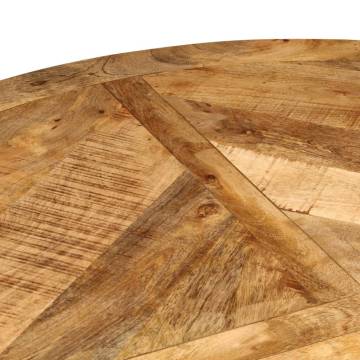 Dining Table Ø110x75 cm Solid Wood Rough Mango