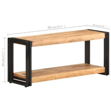 TV Cabinet 90x30x40 cm Solid Acacia Wood