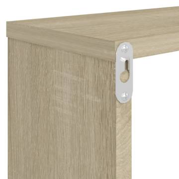 Wall Cube Shelf 4 pcs White&Sonoma Oak 80x15x26.5cm Engineered Wood