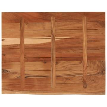 Desk Top 90x80x2.5 cm Rectangular Solid Wood Acacia Live Edge