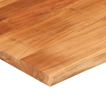 Desk Top 90x80x2.5 cm Rectangular Solid Wood Acacia Live Edge