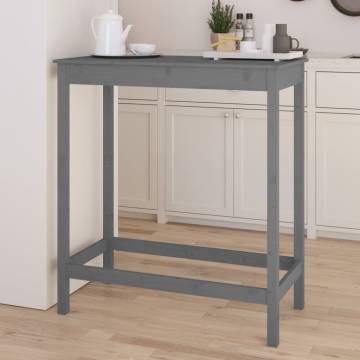 Bar Table Grey 100x50x110 cm Solid Wood Pine