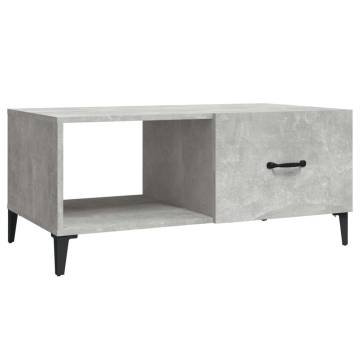 Coffee Table Concrete Grey 90x50x40 cm Engineered Wood