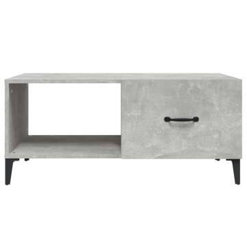 Coffee Table Concrete Grey 90x50x40 cm Engineered Wood