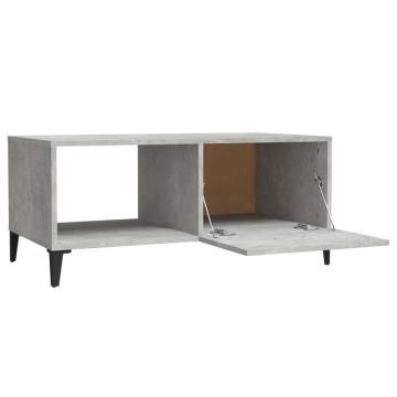 Coffee Table Concrete Grey 90x50x40 cm Engineered Wood