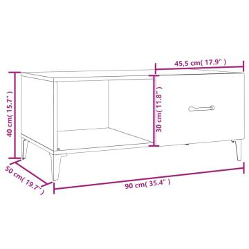 Coffee Table Concrete Grey 90x50x40 cm Engineered Wood