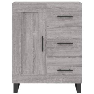 Highboard Grey Sonoma 69.5x34x180 cm Engineered Wood