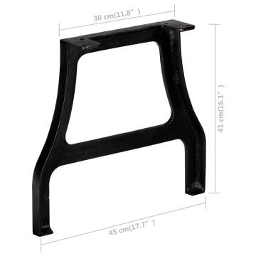 Coffee Table Legs 2 pcs A-Frame Cast Iron