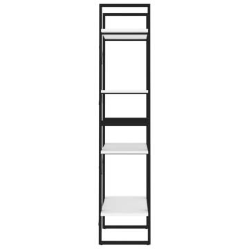 4-Tier Book Cabinet White 60x30x140 cm Engineered Wood