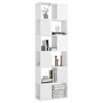 Book Cabinet Room Divider High Gloss White 60x24x186 cm