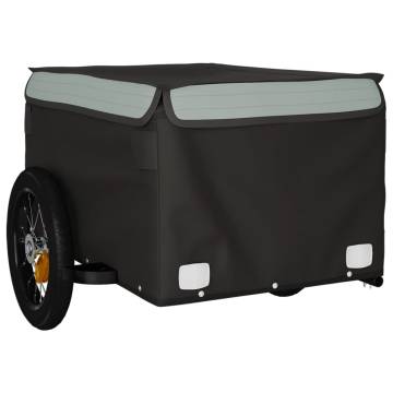 Bike Trailer Black and Grey 30 kg Iron