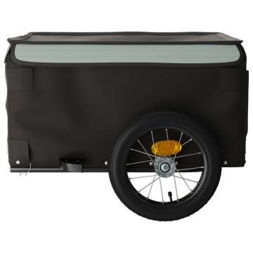 Bike Trailer Black and Grey 30 kg Iron