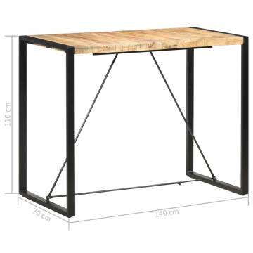 Bar Table 140x70x110 cm Solid Mango Wood