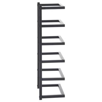 Towel Rack Black 24x12x48 cm Steel