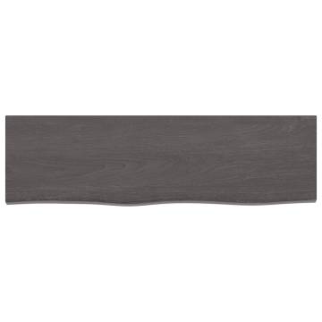 Bathroom Countertop Dark Brown 100x30x2 cm Treated Solid Wood