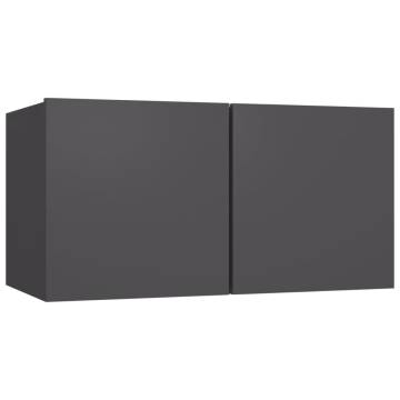 Hanging TV Cabinet Grey 60x30x30 cm