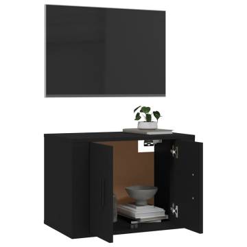 Wall Mounted TV Cabinet Black 57x34.5x40 cm