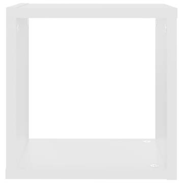 Wall Cube Shelves 2 pcs White 26x15x26 cm