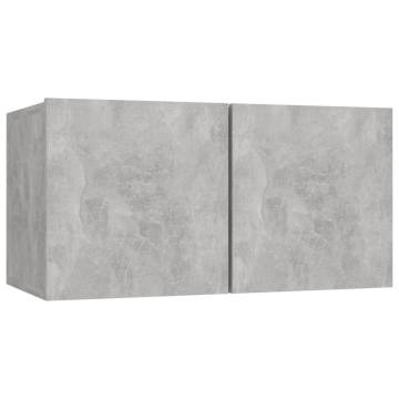 6 Piece TV Cabinet Set Concrete Grey Engineered Wood