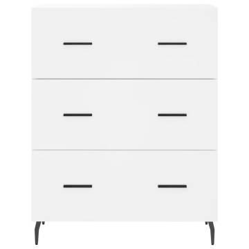 Highboard White 69.5x34x180 cm Engineered Wood