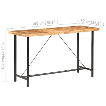 Bar Table 180x70x107 cm Solid Sheesham Wood