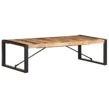 Coffee Table 140x70x40 cm Rough Mango Wood