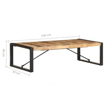 Coffee Table 140x70x40 cm Rough Mango Wood