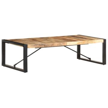 Coffee Table 140x70x40 cm Rough Mango Wood