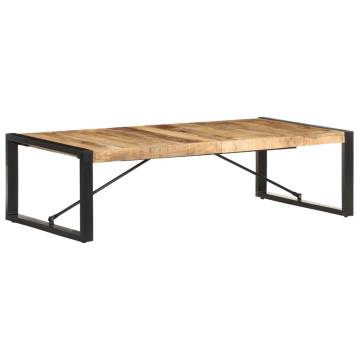 Coffee Table 140x70x40 cm Rough Mango Wood