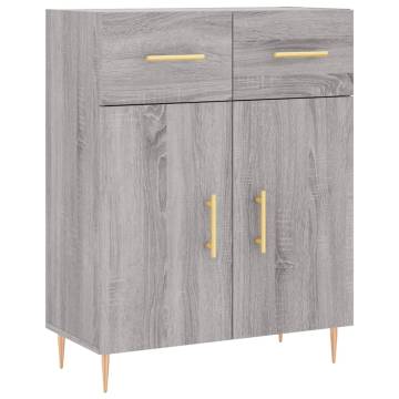 Highboard Grey Sonoma 69.5x34x180 cm Engineered Wood