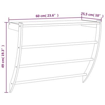 Towel Rack 60x25.5x49 cm Solid Wood Walnut