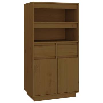 Highboard Honey Brown 60x40x116.5 cm Solid Wood Pine