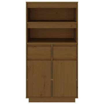 Highboard Honey Brown 60x40x116.5 cm Solid Wood Pine