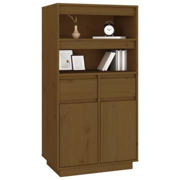 Highboard Honey Brown 60x40x116.5 cm Solid Wood Pine